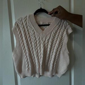 Sunday best knit cropped sweater vest
